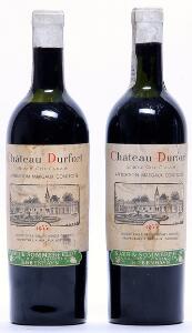 2 bts. Château Durfort Vivens, Margaux. 2. Cru Classé 1955 Bottled in DK. BC us.