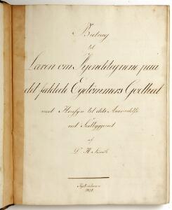 Autograph manuscript on Ship Building Funch Bidrag til Læren on Kjendetegnene paa det fældede Egetæmmers Godhed [...]. Cph 1831.