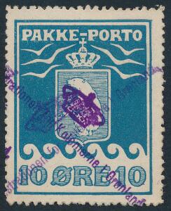 1905. 10 øre, blå. Pænt stemplet eksemplar. AFA 4500. Attest Grønlund.