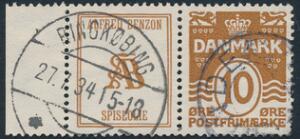 ALFRED BENZON SPISEOLIE. 10 øre, brun. AFA 480