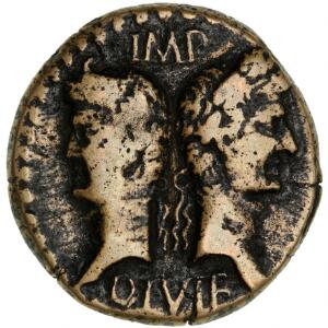 Romerske kejserdømme, Augustus, 27 f.Kr. 14 e.Kr., Dupondius, efter 10 f.Kr., 11,95 g, S. 1730
