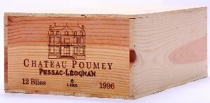 12 bts. Château Poumey, Pessac-Léognan 1996 A hfin. Owc.