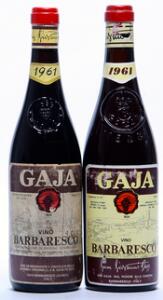 2 bts. Barbaresco, Gaja 1961 AB ts.