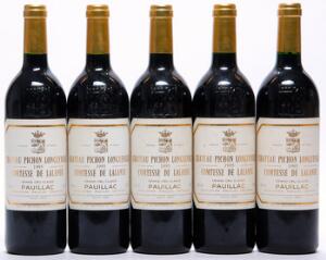5 bts. Château Pichon Longueville Comtesse, Pauillac. 2. Cru Classé 1995 A hfin.