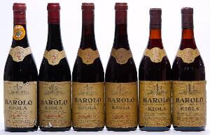 1 bt. Barolo, Kiola 1961 AB ts.  etc. Total 6 bts.