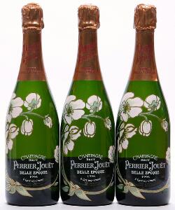 3 bts. Champagne Belle Epoque, Perrier-Jouët 1996 A hfin.