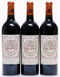 3 bts. Château Pichon Longueville Baron, Pauillac. 2. Cru Classé 2002 A hfin.