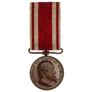 Frederik VII, medaille for deltagelse i krigen 1848-1850 med originalt bånd - kval. 01 med enkelte pletter