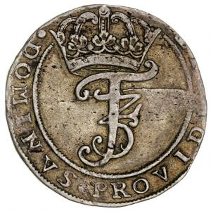 Frederik III, 4 mark  krone 1668, H 113A, Aagaard 117.3, 19,65 g, affilet på del af randen