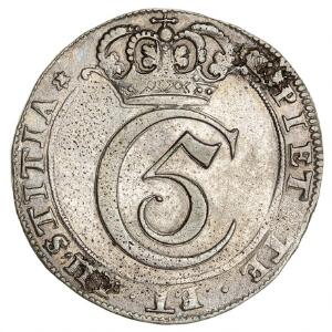 Norge, Christian V, 4 mark  krone 1678, NM 72, H 41C, monteringsspor