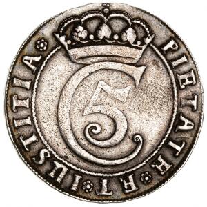 Christian V, 4 mark  krone 1681, H 67B, let renset
