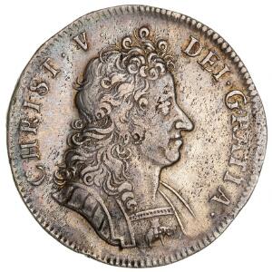 Christian V, 4 mark  krone 1694, H 99A