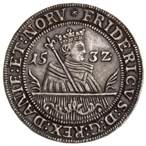Frederik I, sølvgylden 1532, G 256, S 6, støbt fantasimønt