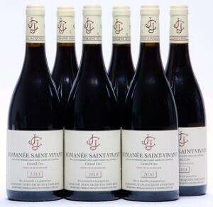 6 bts. Romanée St. Vivant Grand Cru, Domaine Jean-Jacques Confuron 2010 A hfin. Oc.