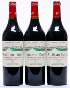 3 bts. Château Pavie, Saint-Émilion 1. Grand Cru Classé 2003 A hfin.