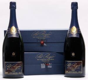 2 bts. Mg. Champagne Cuvée Sir Winston Churchill, Pol Roger 1999 A hfin. Oc.