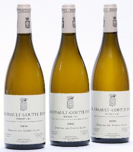 6 bts. Meursault 1. Cru Goutte dOr, Domaine des Comtes Lafon 2006 A hfin. Oc.