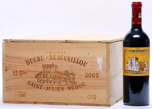 10 bts. Château Ducru-Beaucaillou, Saint - Julien.2. Cru Classé 2003 A hfin. Owc.