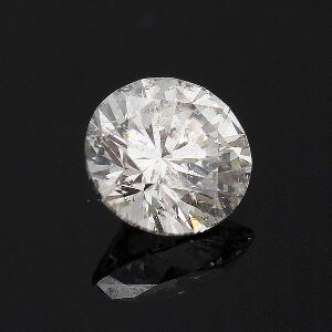 Uindfattet brillantslebet diamant på ca. 0.53 ct. HRD certifikat nr. 13013472002 fra Antwerpen medfølger. 2013.
