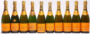 10 bts. Champagne Brut, Veuve Clicquot Ponsardin AB ts. Oc.