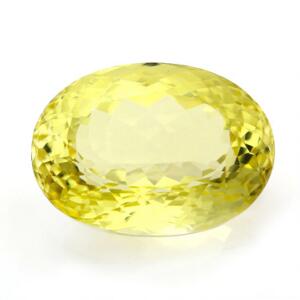 Uindfattet oval facetslebet naturlig ubehandlet citrin på ca. 49.11 ct. 2013.