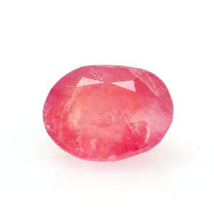 Uindfattet oval facetslebet pink bixbite rød beryl på ca. 2.01 ct. 2013.