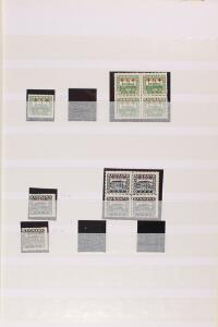 Danmark. TILLÆGSMÆRKER. Tyk indstiksbog med samling postfriske 4-blokke fra 1921-2002  enkeltmærker incl. flere varianter. Se fotoudsnit