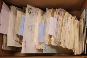 Grønland. 1950-1990. Stort lager i 5 kasser med FDC, mindeark m.v. I alt ca. 3800 kuverter incl. mange 4-blokke