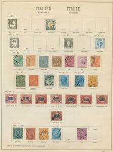 Italien. 1861-1924. Gammel samling på albumblade. Se foto af alle sider