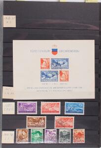 Liechtenstein. Samling i 4 album med ganske meget materiale incl. bedre. Se fotoudsnit