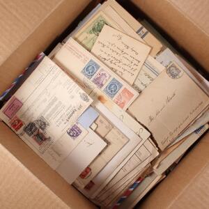 Danmark m.v. Større kasse med ca. 500 gamle danske og udenlandske breve incl. flere interessante forsendelser