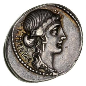 Q. Servilius Caepio Brutus, 54 BC, Denarius, Rome, Cr 4331, Syd. 906a