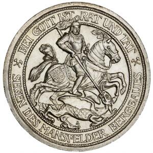 Prussia, 3 Mark 1915, KM 539, Centenary - Absorption of Mansfeld
