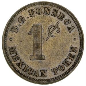 D. G. Fonseca, 1 cent, messing, Sieg 24, Higgie 426, OBC 25