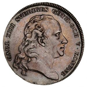 Karl XIII, 1 Riksdaler 1812, SM 10, slightly cleaned