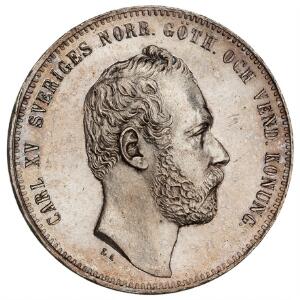 Karl XV, 1 Riksdaler Riksmynt 1861, SM 14