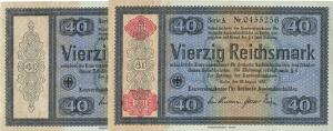 Germany, Konversionskasse, 193334, collection of 9 different banknotes, all in excellent conditions