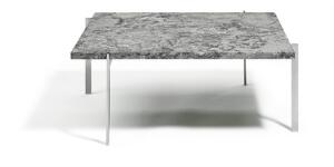 Poul Kjærholm PK-61. Et par sofaborde med stel af forkromet stål. Bordplader af Porsgrunn marmor. H. 32,5. L. 80. B. 80. 2
