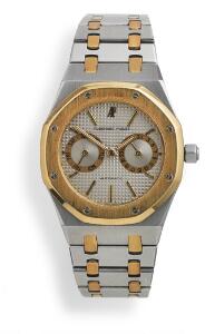 Audemars Piguet Herrearmbåndsur af guld og stål. Model Royal Oak, ref. 25572. Automatisk værk med dag og dato. 1980erne.