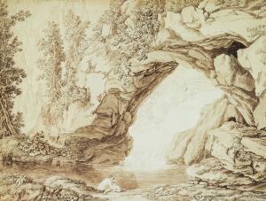 Jakob Philipp Hackert La Grotte de Neptune á Tivoli.
