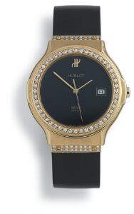 Hublot Diamant damearmbåndsur af 18 kt. guld. Model Classique. Quartz med dato. 1980-90.
