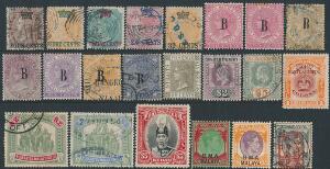 Malaysia. Good older collection on albumpages including many better stamps, high values, better Straits Settlements and others. Please inspect