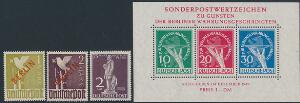 Berlin. 1948-1975. Small stockbook with mostly unmounted mint stamps and sets including first block NH. Please inspect