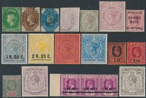 Ceylon. 1855-1985. Good older collection in a large album including a strong classic part with many better stamps, and lat sets and high values. Please inspect