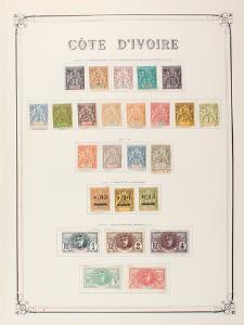 French Cote D´ivoire. 1892-1985. Unused collection in a large album with many better stampssets  some varieties. Please inspect