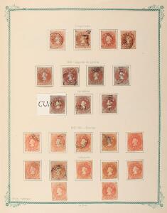 Chile. 1853-1950. Interesting older collection with many better stamps, sets and fine classic part, cancellations, bisected stamps, varieties and others. Please