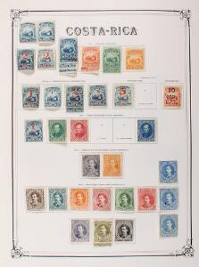 Costa Rica. 1862-1983. Unused collection in a album with many better stamps, complete sets and high values  varieties. Please inspect