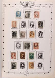 USA. 1851-1967. Older collection in a large album with many better stamps including classic, interesting part back of the book  small stockbook with dublicat