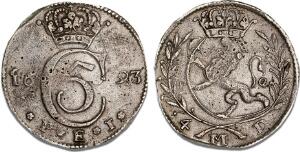 4 mark  krone 1693, Christiania, NM 88, H 55