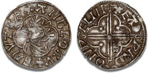 Cnut, 1016 - 1035, Penny, Wallingford, Quatrefoil type, 1017 - 1023, moneyer, Eadwerd, S 1157, North 781, Hild. 3610